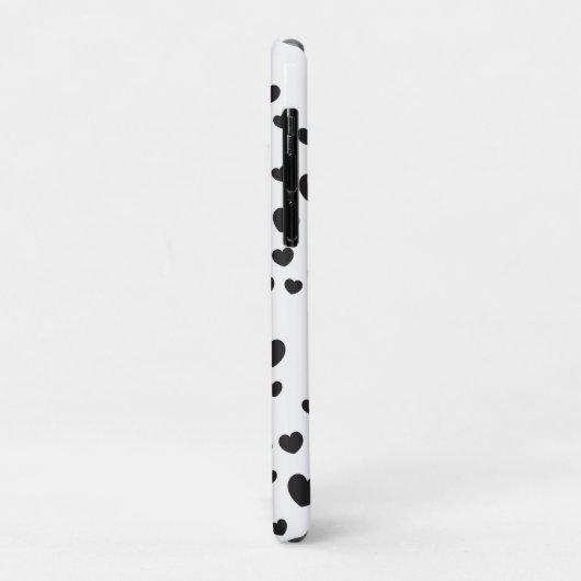 Coques Case-Mate iPhone Art Motif Black & White Heart (Dos/Gauche)