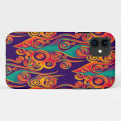 Coques Case-Mate iPhone Art Motif tatouage - flammes & cercles (Dos (Horizontal))