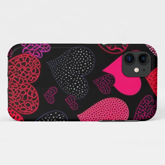 Coques Case-Mate iPhone Art mural à triptyque rose chaud (Dos (Horizontal))