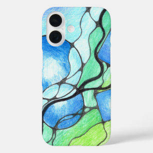 Coques iPhone 16 Art neurographique plein de sens, de couleur et de