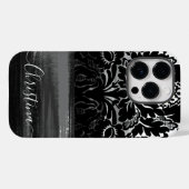 Coques Case-Mate iPhone Art noir & blanc unique Damask Brochures (Verso (horizontal))