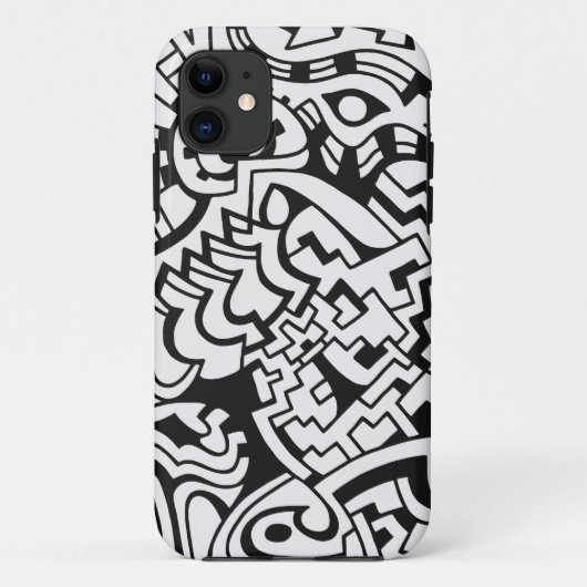 Coques Case-Mate iPhone Art noir et blanc de rue de graffiti (Dos)