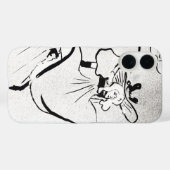 Coques Case-Mate iPhone Art noir et blanc Jane Avril par Toulouse Lautrec (Verso (horizontal))