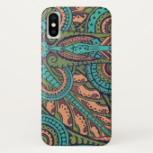 Coques Case-Mate iPhone Art nouveau abstrait christopher commode turquoise (Dos)