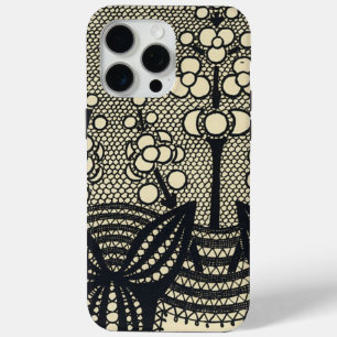Coque iPhone 15 Pro Max Art Nouveau Broderie Florale
