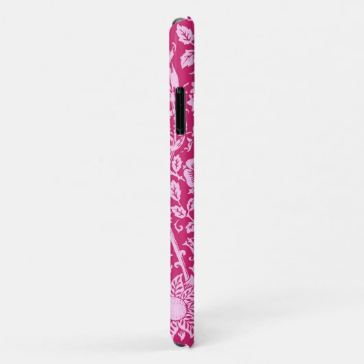 Coques Case-Mate iPhone Art Nouveau Carnation Damask, Fuchsia rose (Dos/Droite)