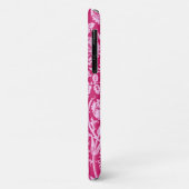Coques Case-Mate iPhone Art Nouveau Carnation Damask, Fuchsia rose (Dos/Gauche)