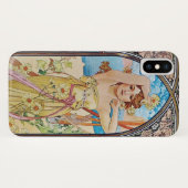Coques Case-Mate iPhone Art Nouveau d'aube d'Alphonse Mucha (Dos (Horizontal))
