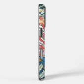 Coques Case-Mate iPhone Art Nouveau Floral Jaune Rouge Aqua Motif (Verso / Droite)