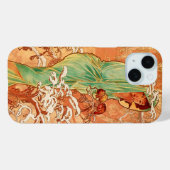 Coques Case-Mate iPhone Art Nouveau Hiver d'Alphonse Mucha (Verso (horizontal))