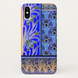 Case-Mate iPhone Case Art nouveau iris fleur élégante bleu verneuil