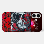 COQUES Case-Mate iPhone ART NOUVEAU PAN, ROUGE BLACÉ BLANC DOMMASQUE MONOG (Verso (horizontal))
