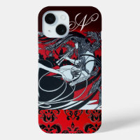 ART NOUVEAU PAN, ROUGE BLACÉ BLANC DOMMASQUE MONOG