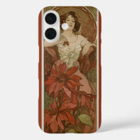 Art Nouveau Ruby Fleuriste Vintage Alphonse Mucha