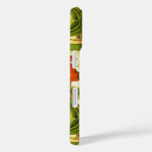 COQUES Case-Mate iPhone ART NOUVEAU STYLISÉ VERT ROUGE POPPY GEM MONOGRAM (Verso / Droite)