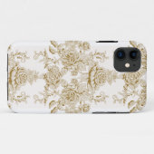 Coques Case-Mate iPhone Art nouveau,Toile,floral,pattern,beige,chic,elegan (Dos (Horizontal))