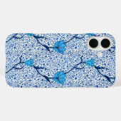 Coques Case-Mate iPhone Art Nouveau Tulip Damask, Cobalt Blue (Verso (horizontal))