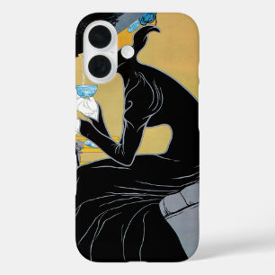 Coques iPhone 16 Art Nouveau vintage, Lady Boire Marco Polo Thé