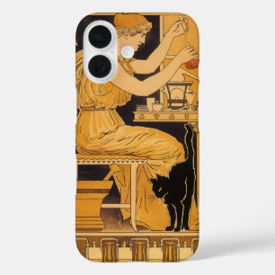 Coques iPhone 16 Art Nouveau vintage, l'amour conquiert tous les sc