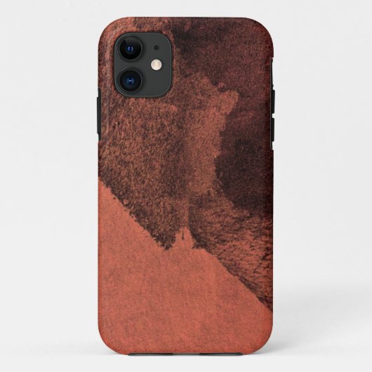 Coques Case-Mate iPhone Art numérique abstrait de pinceau jaune rouge (Dos)