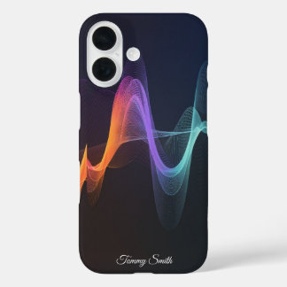 Coques iPhone 16 Art numérique Abstrait des vagues dynamiques