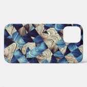 Coques Case-Mate iPhone Art numérique Bleu Carrés Abstraits (Verso (horizontal))