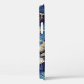 Coques Case-Mate iPhone Art numérique Bleu Carrés Abstraits (Verso / Droite)