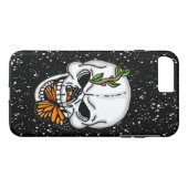 Coques Case-Mate iPhone Art numérique crâne et papillon (Dos (Horizontal))