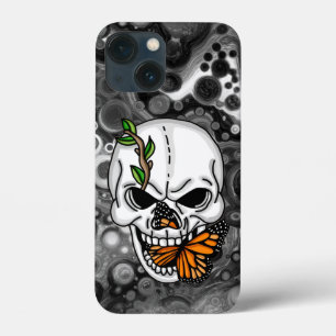 Case-Mate iPhone Case Art numérique crâne et papillon