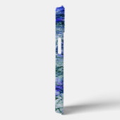 Coques Case-Mate iPhone Art numérique d'aquarelle bleue arrière - plan abs (Verso / Droite)