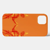 Coques Case-Mate iPhone Art numérique de couleur orange avec sculptures (Verso (horizontal))