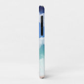 Coques Case-Mate iPhone Art numérique de vague de l'océan turquoise et ble (Dos/Gauche)