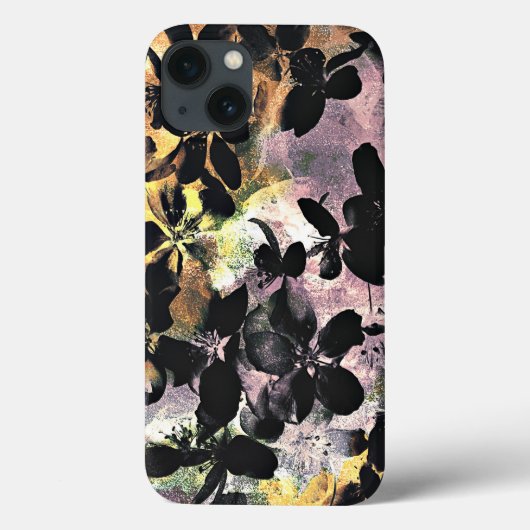Coques Case-Mate iPhone Art numérique fleuri motif à fleurs rose jaune (Verso)