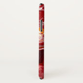 Coques Case-Mate iPhone Art numérique Fluide Personnalisé Bourgogne Blanc (Dos/Droite)