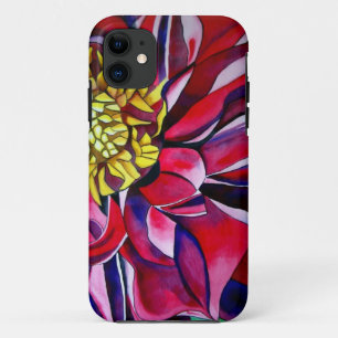 Coque Case-Mate Pour iPhone Art original de fleur d'abrégé sur fleur de dahl