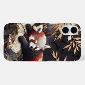 Coques Case-Mate iPhone Art Panda Rouge Imaginaire mignon (Verso (horizontal))