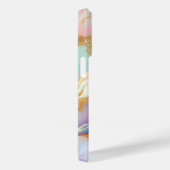 Coques Case-Mate iPhone Art parties scintillant abstrait en marbre pastel (Verso / Droite)