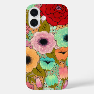 Coques iPhone 16 Art Peinture Fleurs Apple