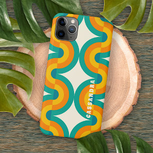 Case-Mate iPhone Case Art personnalisé bleu sarcelle vert orange milieu