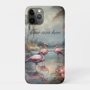 Case-Mate iPhone Case Art personnalisé de flamant rose tropical vintage