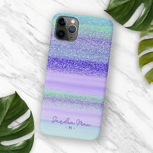 Case-Mate iPhone Case Art personnalisé rose vert bleu violet rayé
