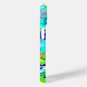 Coques Case-Mate iPhone Art pop bleu et vert (Verso / Droite)