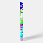 Coques Case-Mate iPhone Art pop bleu et vert (Verso / Gauche)