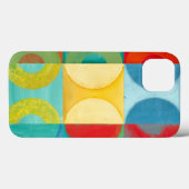 Coques Case-Mate iPhone Art Pop brillant avec cercles et Carré (Verso (horizontal))