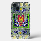 Coques Case-Mate iPhone Art populaire Denim initial Hippie (Verso)