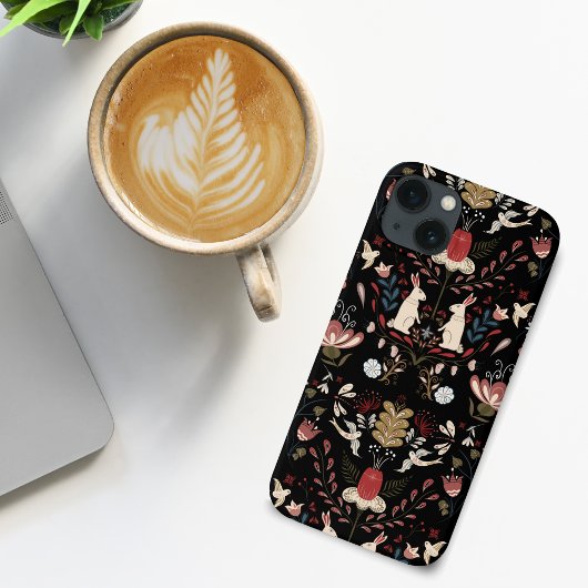 Coques Case-Mate iPhone Art populaire lapins botaniques de printemps