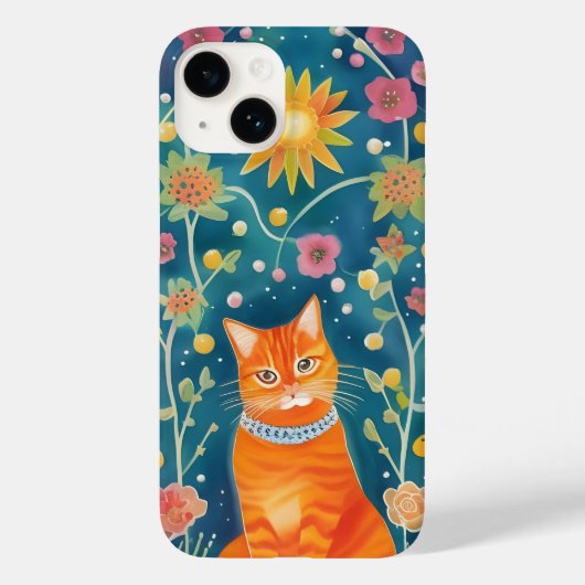 Coques Case-Mate iPhone Art populaire Whimsical Tabby Cat (Verso)