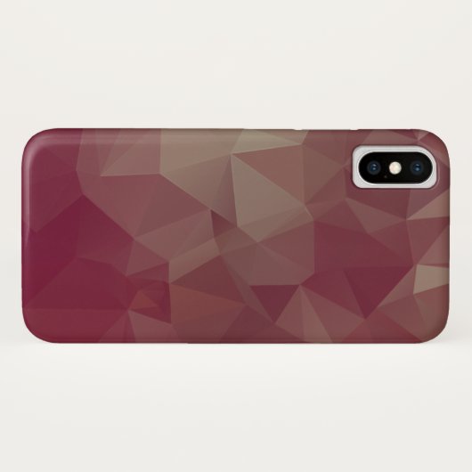 Coques Case-Mate iPhone Art pyramidal Abstrait rouge et rose (Dos (Horizontal))