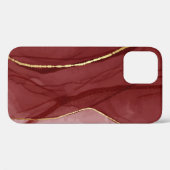 Coques Case-Mate iPhone Art Resin, marsala rouge foncé abstrait arrière -  (Verso (horizontal))