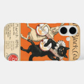 Coques Case-Mate iPhone Art Rétro Banjo Lapin Blanc Chat Noir Orange (Verso (horizontal))